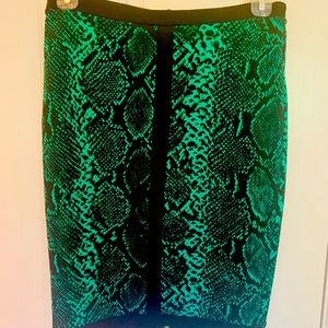 Juicy Couture Python Skirt, green and gold